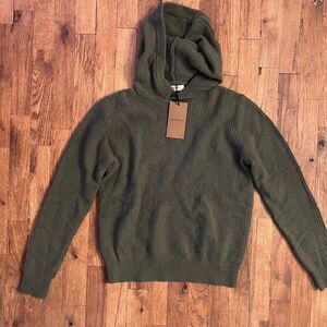 Cashmere Gentle Herd NWT Green Hooded Sweater